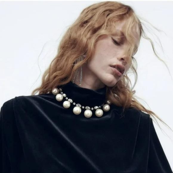 ZARA PEARL JEWEL NECKLACE - Picture 1 of 4